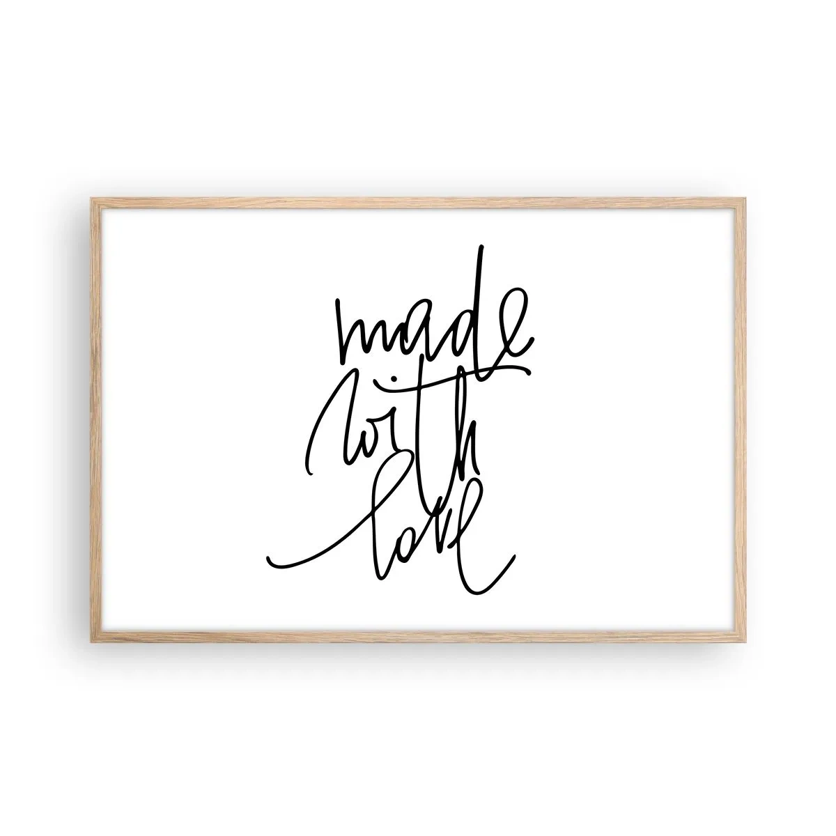 Poszter világos tölgy keretben - A legjobb márka - 91x61 cm