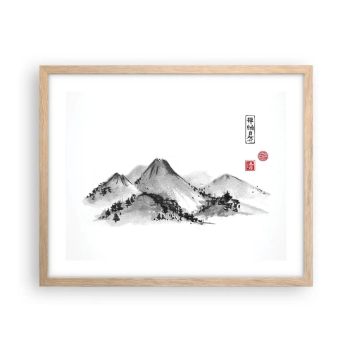 Poszter világos tölgy keretben - Messze a távoltól - 50x40 cm