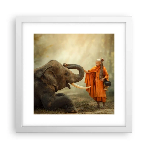 Poszter fekete keretben - Találkozás az utazáskor - 30x30 cm