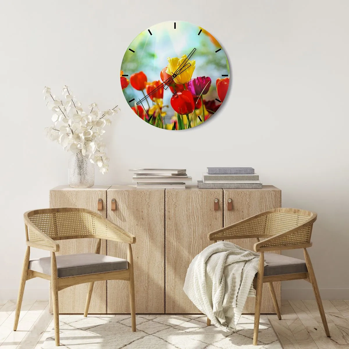 Falióra, Óra - A nap minden színe - 30x30 cm