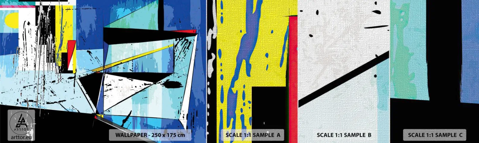 Fotótapéta Minta Premium Canvas - Szögből nézni a világot... - Absztrakció, Darab, Modern minta - 100x30 cm