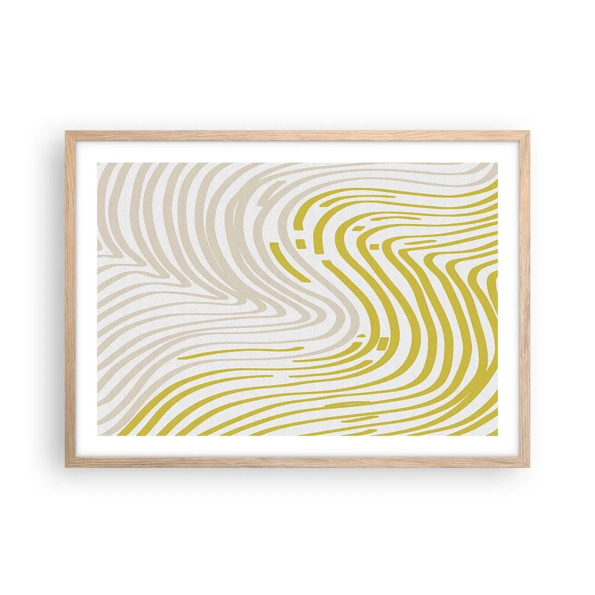 Poszter világos tölgy keretben - Kompozíció szelíd kanyarral - 70x50 cm