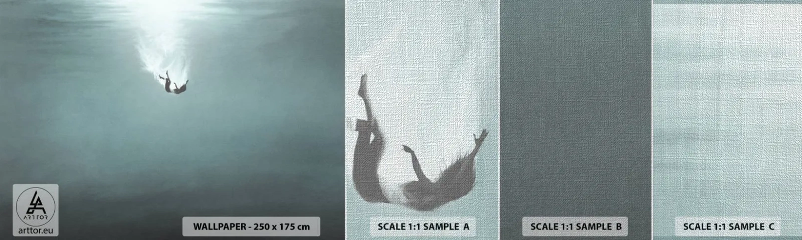 Fotótapéta Minta Premium Canvas - Az óceán ölelésében - Víz, Minimalizmus, viz alatti - 100x30 cm