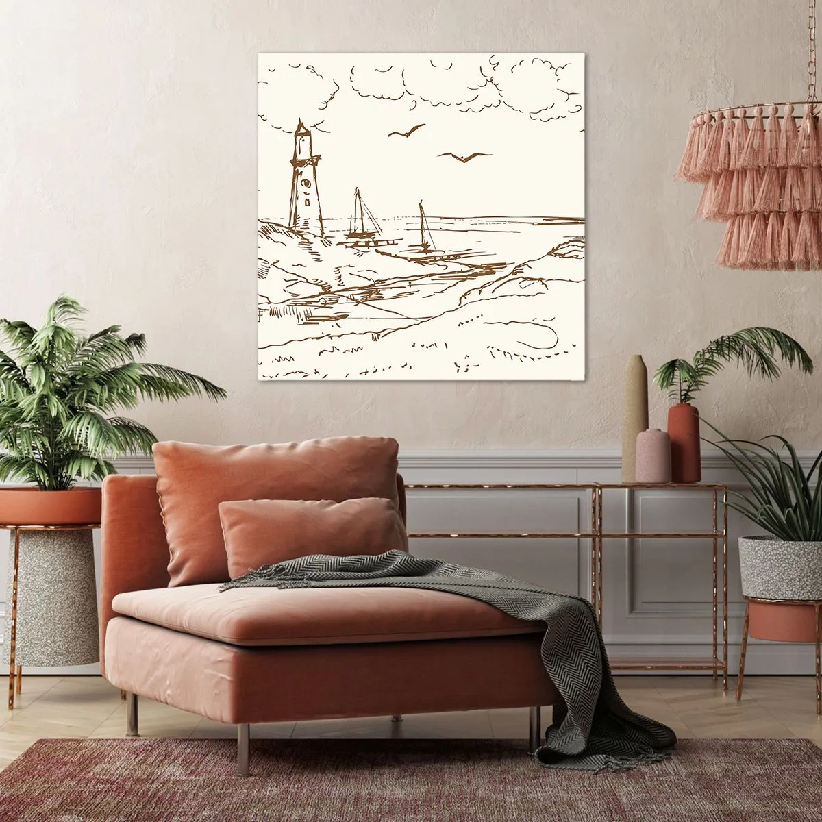 Vászonkép - A nyár emlékeinek vázlata - 70x70 cm