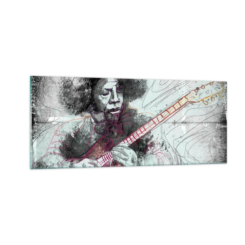 Üveg kép - A zene hullámain - 100x40 cm