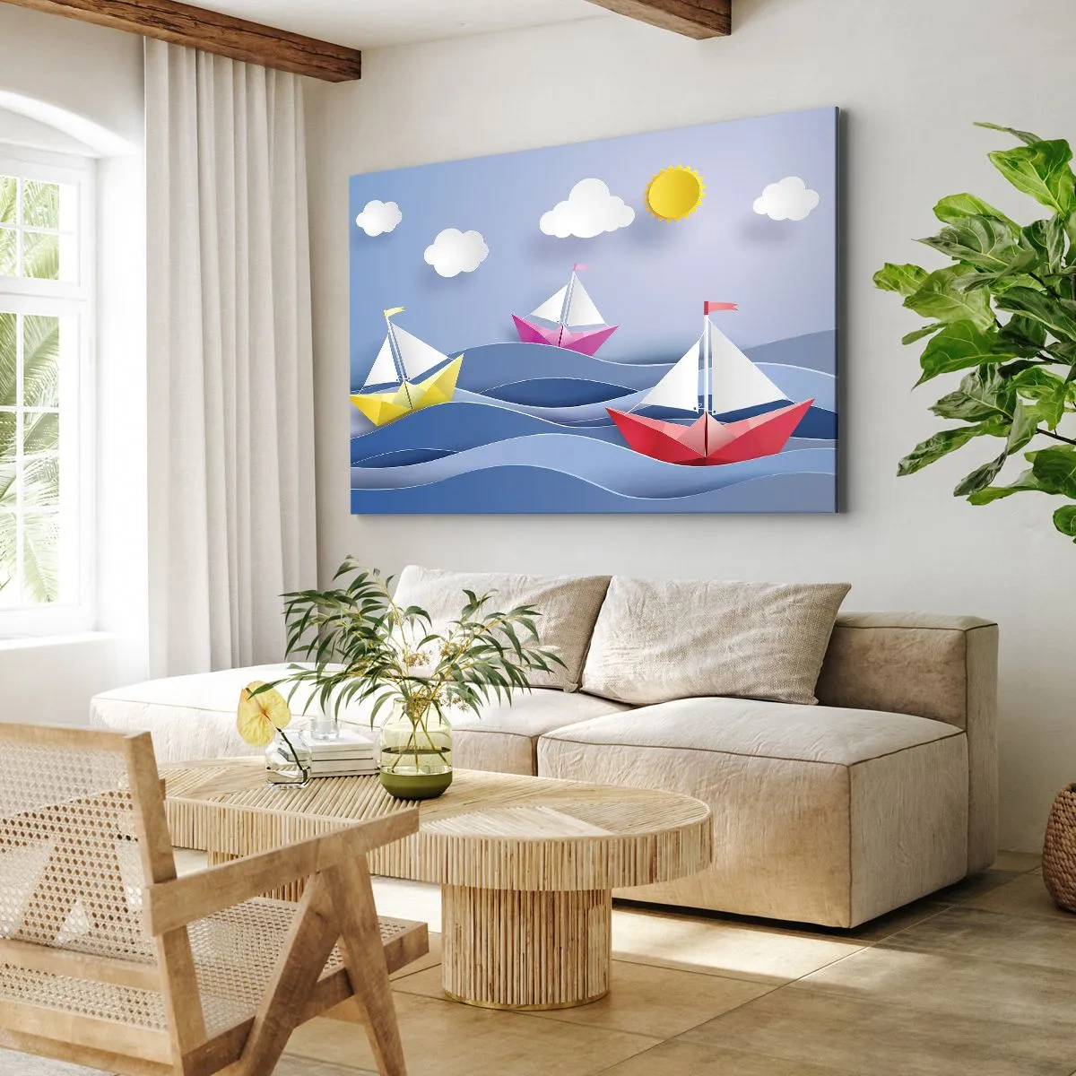 Vászonkép - Ó, milyen jó hintázni a hullámokban - 100x70 cm