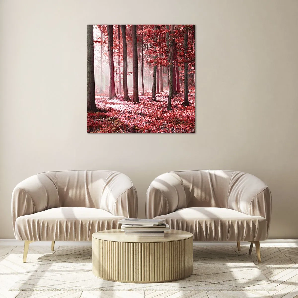 Üveg kép - A piros különösen szép - 70x70 cm