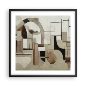 Poszter fehér keretben - Városkép 2.0 - 50x50 cm