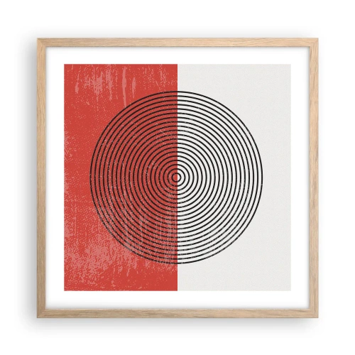 Poszter világos tölgy keretben - Pont a célba - 50x50 cm