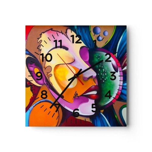 Falióra, Óra - Megérinteni színnel - 40x40 cm