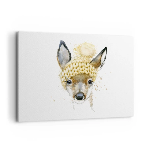 Vászonkép - Télre havas erdőben - 100x70 cm