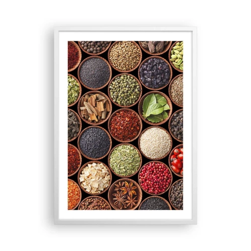 Poszter fekete keretben - A világ összes íze - 50x70 cm