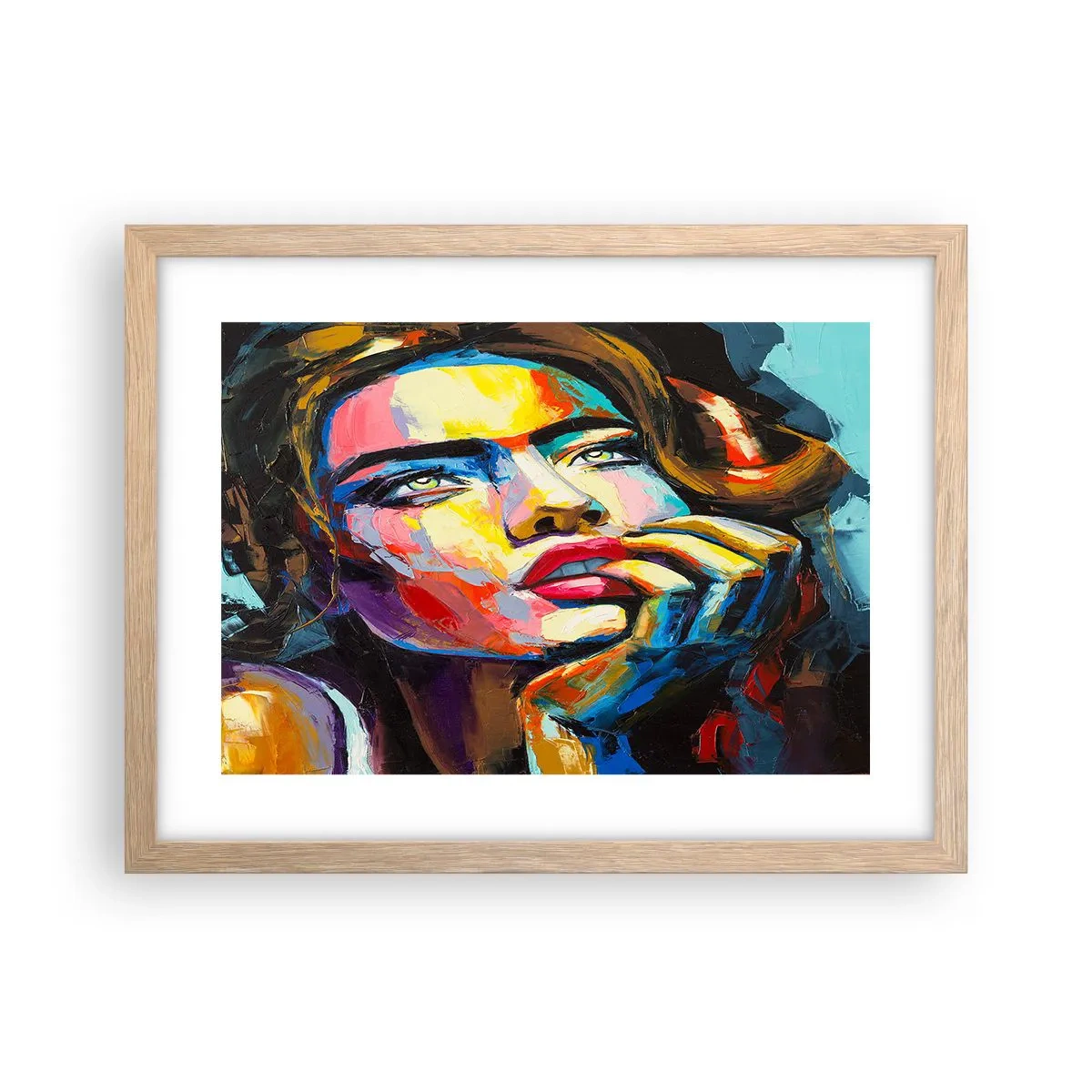 Poszter világos tölgy keretben - Az álmok úgy repülnek az égen, mint a madarak - 40x30 cm