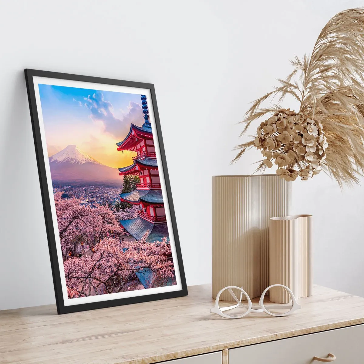 Poszter fehér keretben - A japán lélek lényege - 70x100 cm