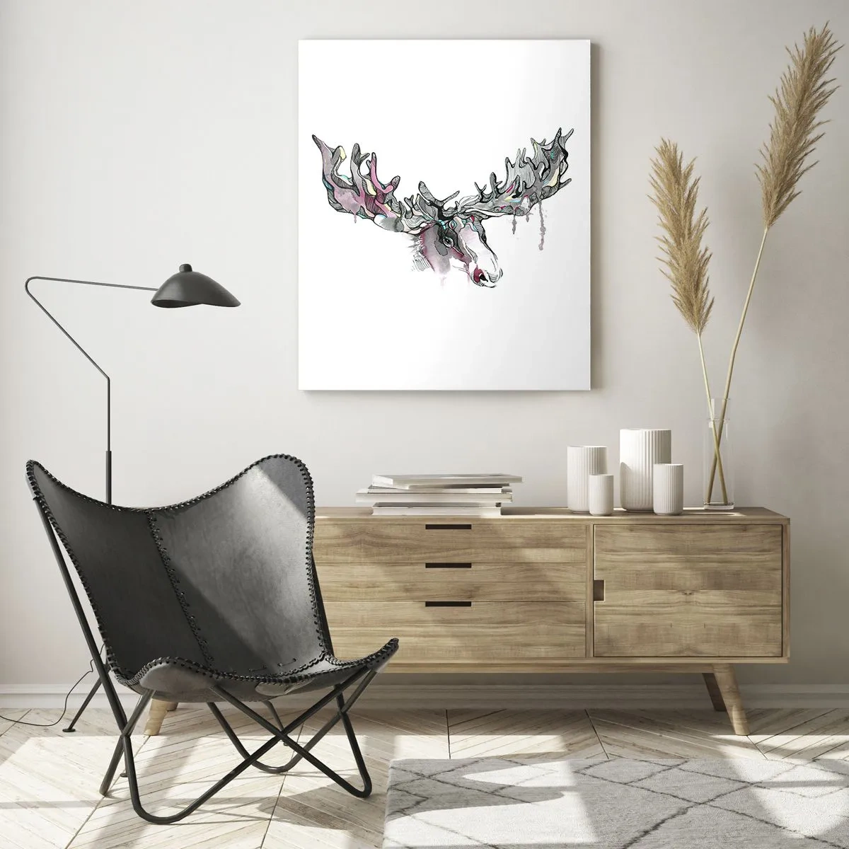 Üveg kép - Az erdei király koronája - 50x70 cm