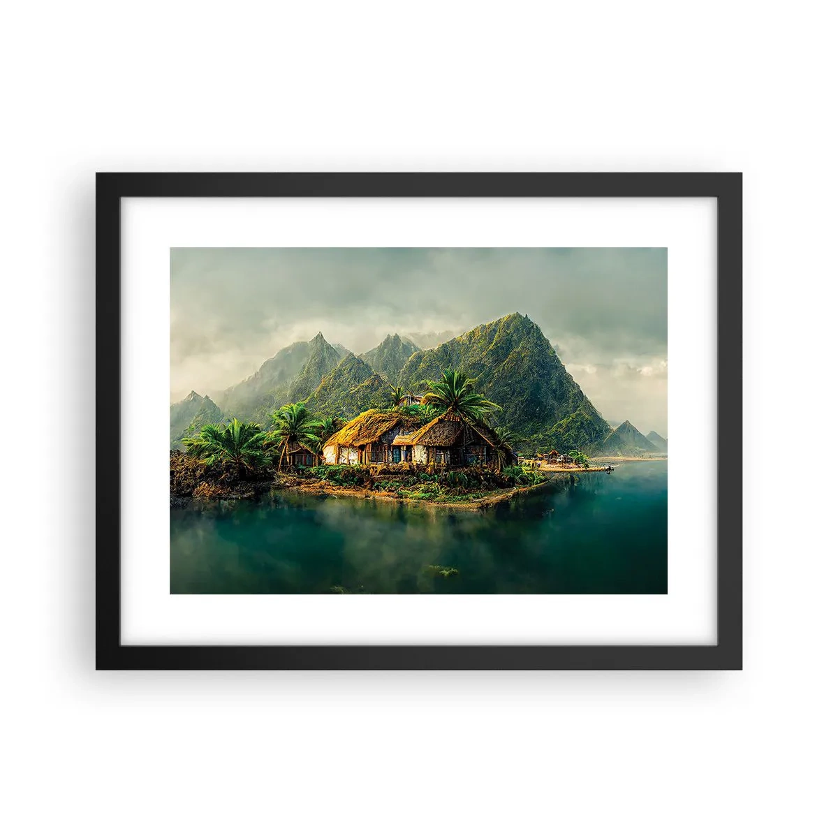 Poszter fehér keretben - Trópusi paradicsom - 40x30 cm