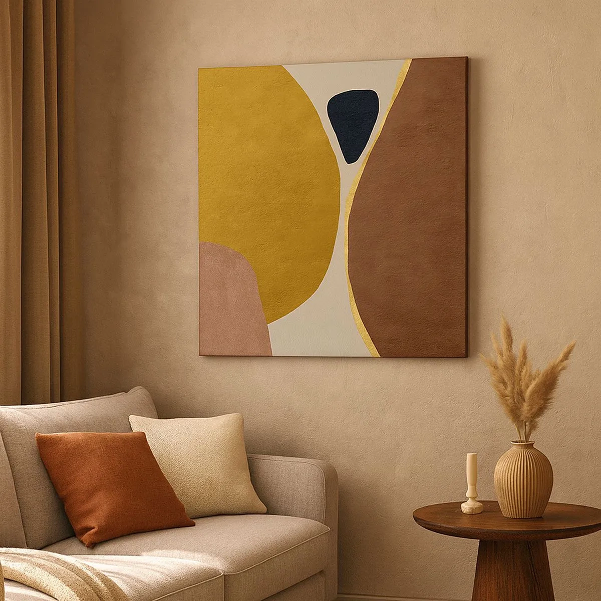 Vászonkép - Absztrakció - egy hely a térben - 30x30 cm