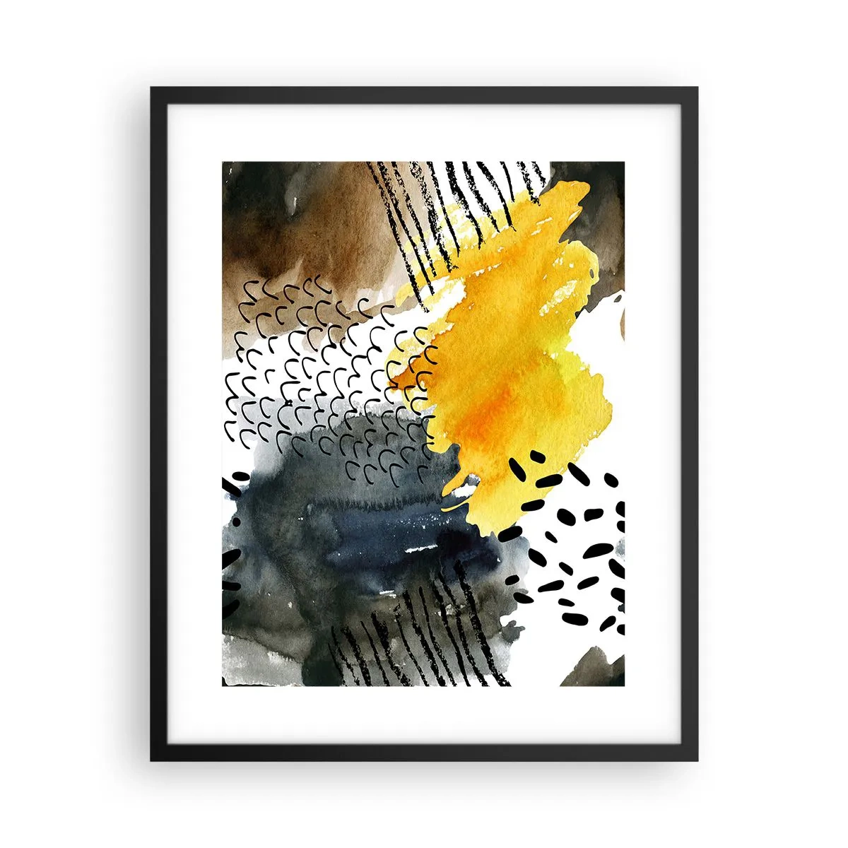 Poszter fehér keretben - Az elemek találkozása - 40x50 cm