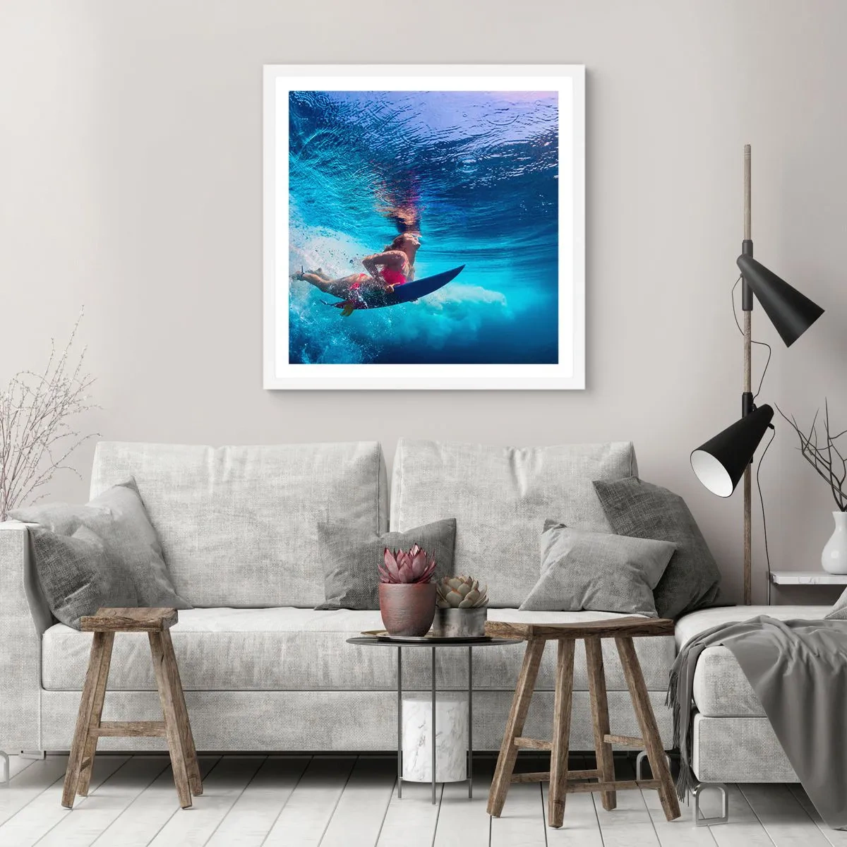 Poszter fekete keretben - Az öröm mélysége - 40x40 cm