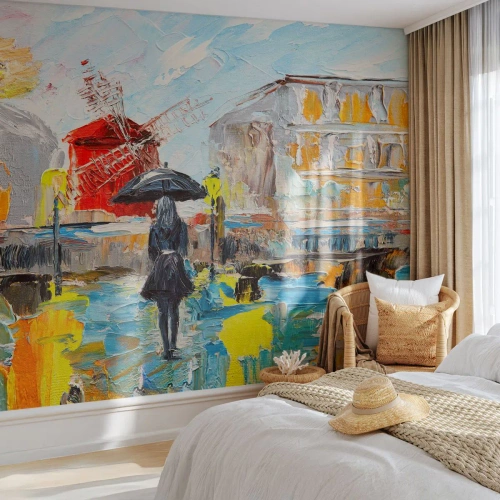 Fotótapéta Premium Sand - Párizsi legendák - Nő, Párizs, Város - 200x140 cm