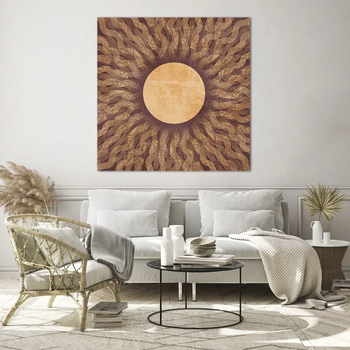 Üveg kép - A nap ikonja - 70x70 cm