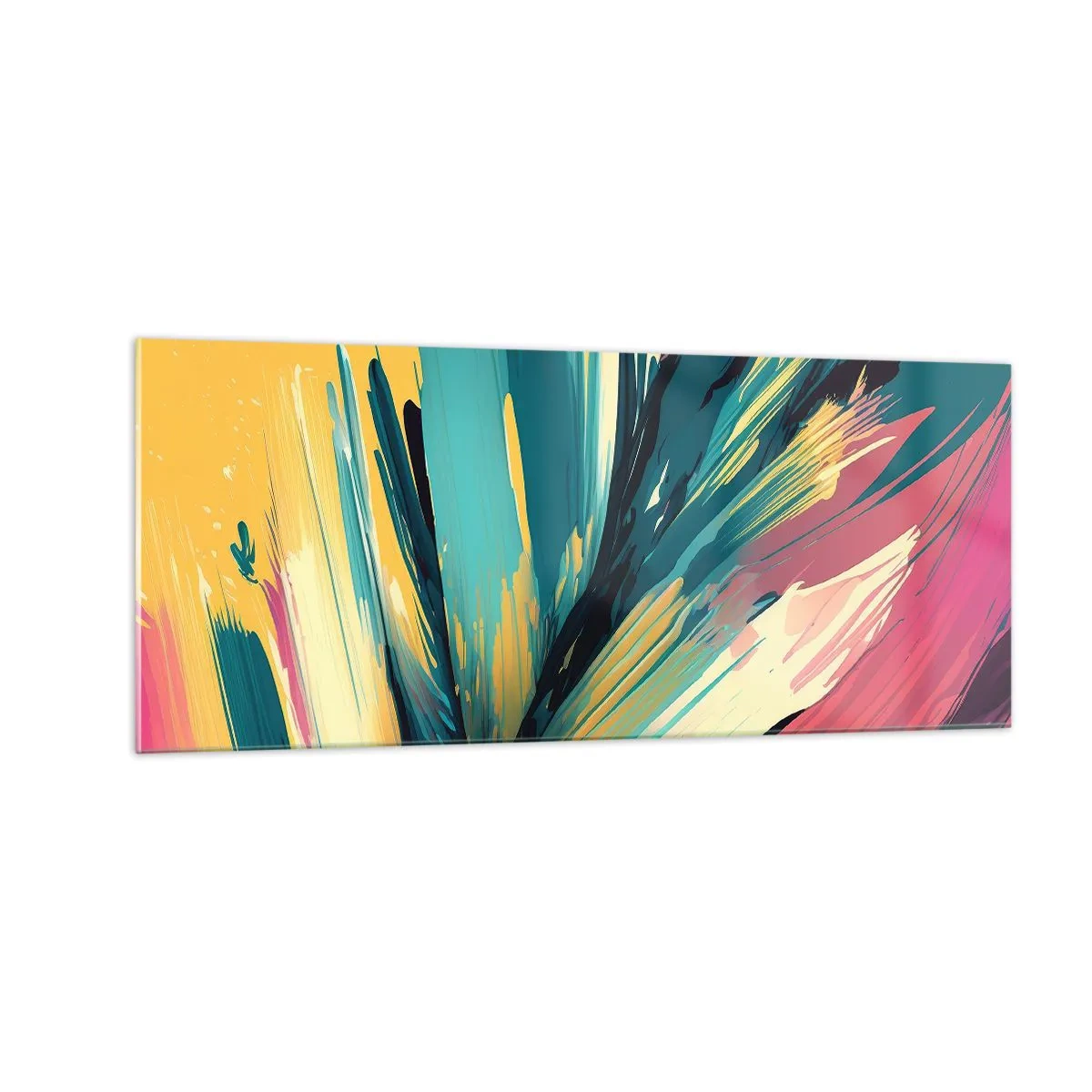 Üveg kép - Kompozíció - az öröm robbanása - 100x40 cm