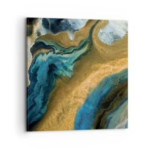 Vászonkép - Kék - sárga - kölcsönös hatások - 70x70 cm