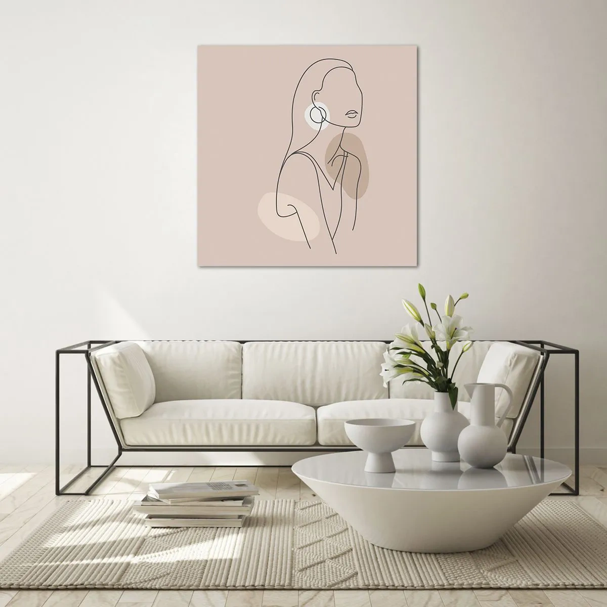 Üveg kép - Leány ikonja - 70x70 cm