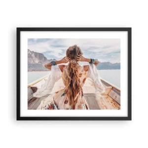 Poszter fehér keretben - Az út a boldogság felé  - 50x40 cm