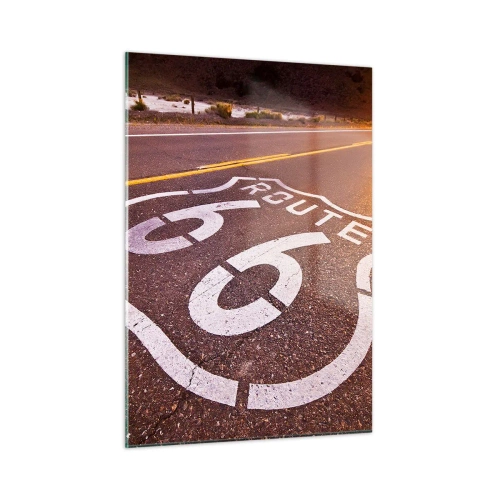 Üveg kép - A híres 66-os út - 50x70 cm