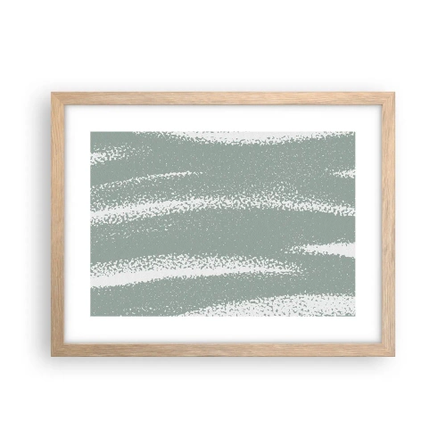 Poszter világos tölgy keretben - Absztrakció téli hangulatban - 40x30 cm