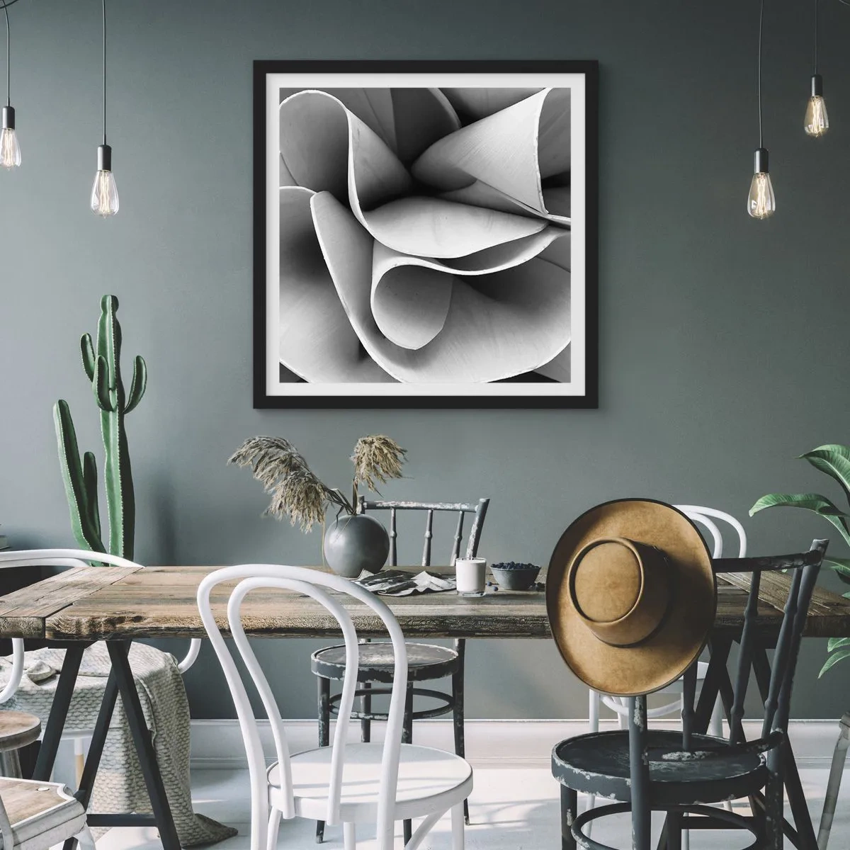 Poszter fehér keretben - Az űrben történik - 60x60 cm