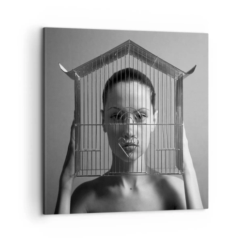 Vászonkép - Kissé szürreális portré - 60x60 cm