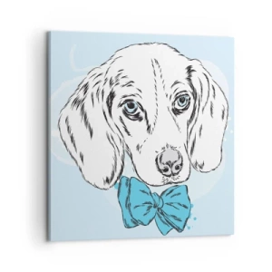 Vászonkép - Kutya elegancia - 60x60 cm