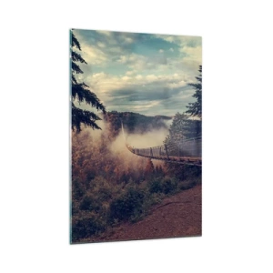 Üveg kép - Az őszi erdő felett - 70x100 cm