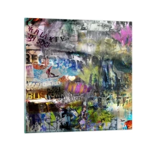 Üveg kép - Emlékek kollázsa - 70x70 cm
