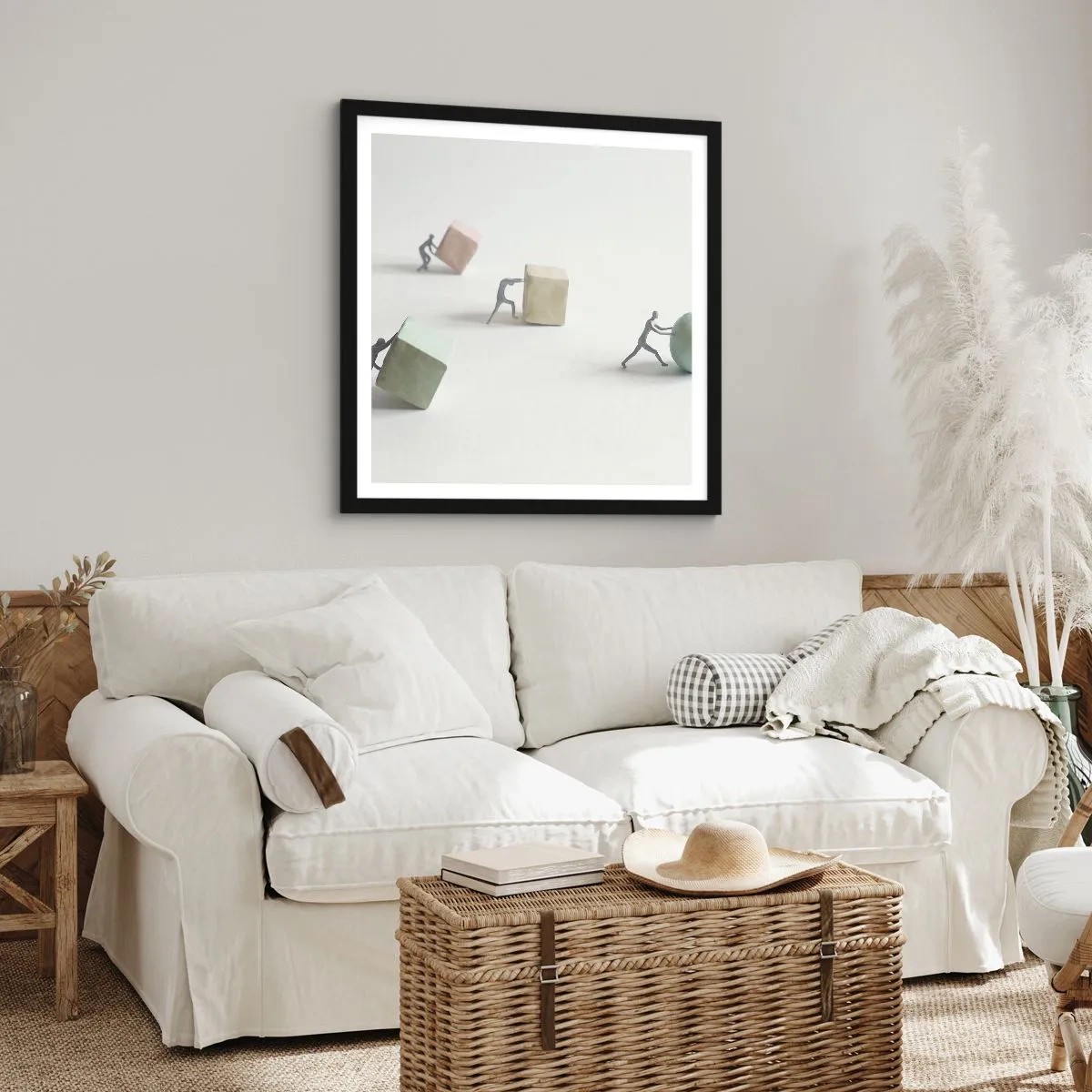 Poszter fehér keretben - Maga az élet - 60x60 cm