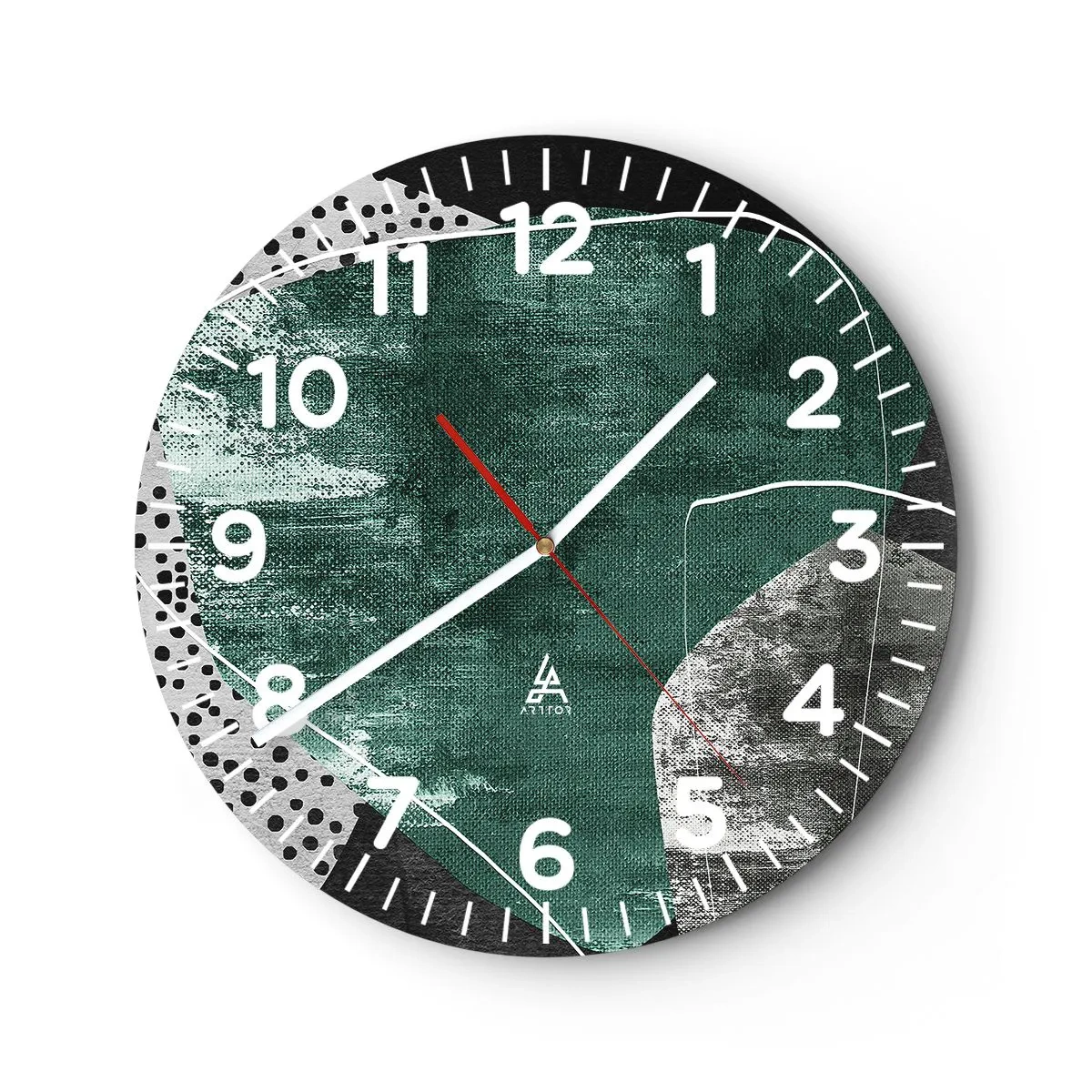 Falióra, Óra - Színes absztrakció aranypehellyel - 40x40 cm