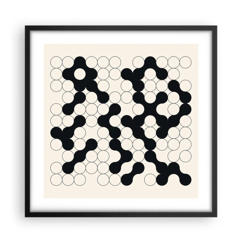 Poszter fehér keretben - Kínai játék - variáció - 50x50 cm