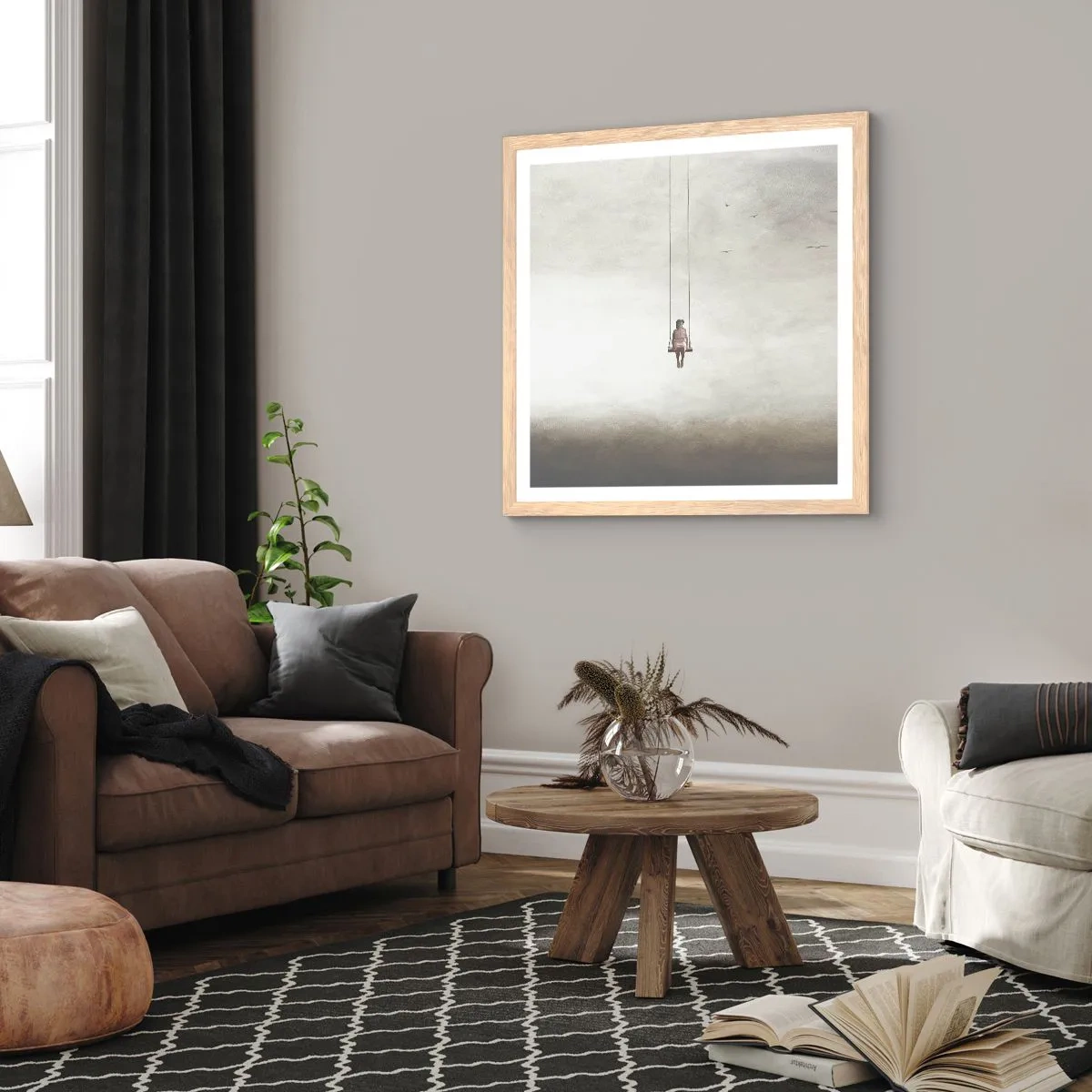 Poszter világos tölgy keretben - A bennünk lévő gyerek - 40x40 cm