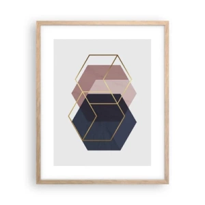 Poszter világos tölgy keretben - Az egyszerűség ereje - 40x50 cm