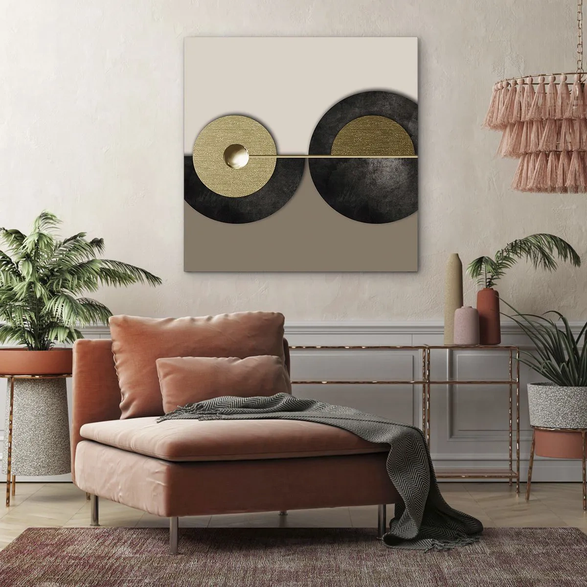 Vászonkép - Variációk egy kör körül - 60x60 cm