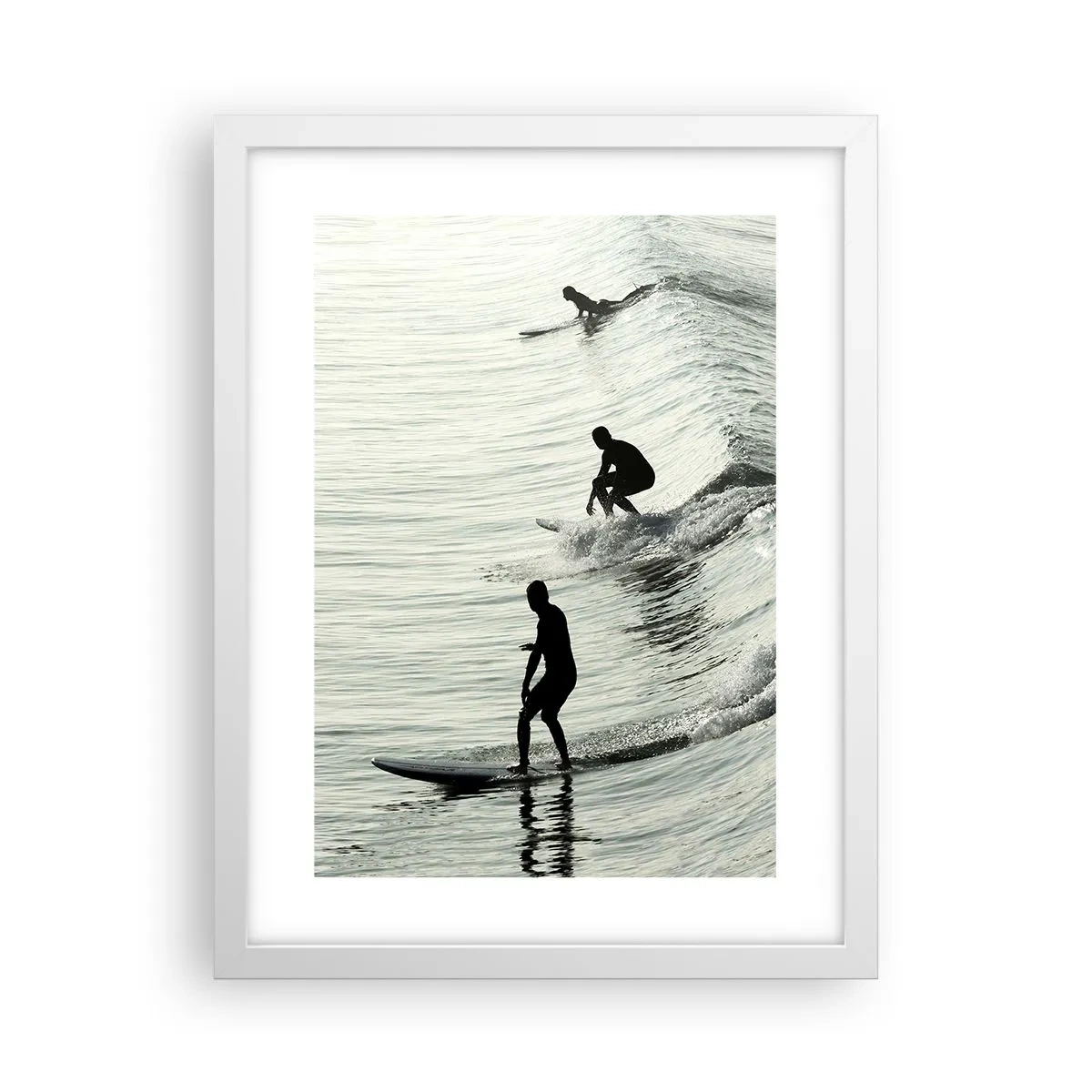 Poszter fekete keretben - A hullámmal találkozni - 30x40 cm
