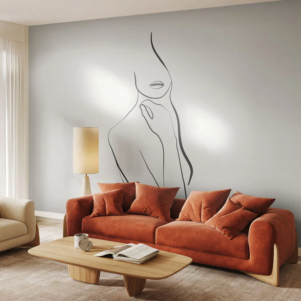 Fotótapéta Premium Canvas - A melankólia hulláma - Absztrakció, Női Test, Grafika - 400x280 cm