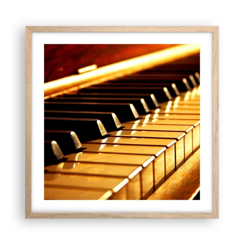 Poszter világos tölgy keretben - Végtelen lehetőségek - 50x50 cm