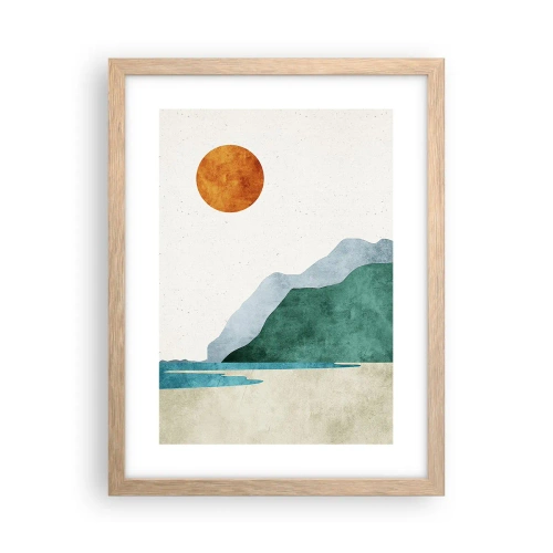 Poszter világos tölgy keretben - Tájkép, amilyennek lennie kell - 30x40 cm