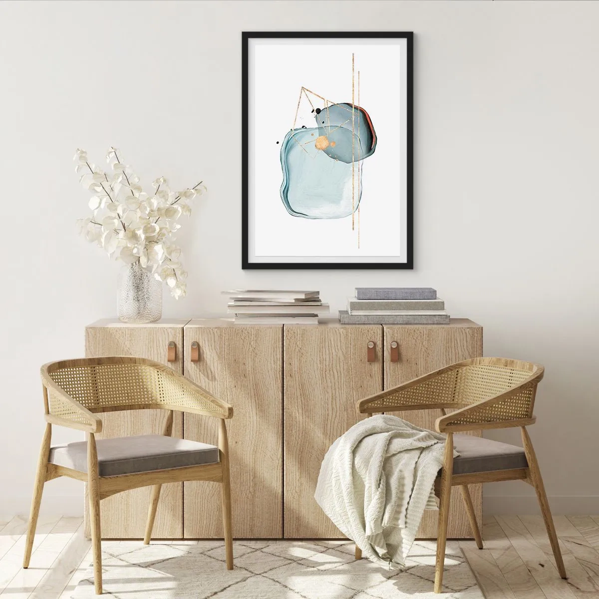 Poszter fehér keretben - Cseppek tanulmánya - 61x91 cm