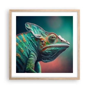 Poszter világos tölgy keretben - Látsz engem? Nem jó... - 50x50 cm