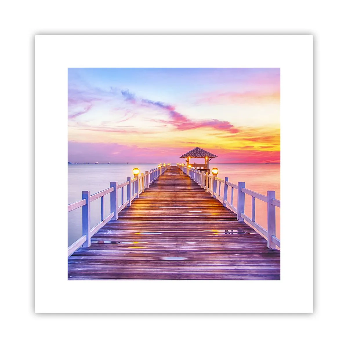 Poszter - Az est lilás-arany csendje - 30x30 cm