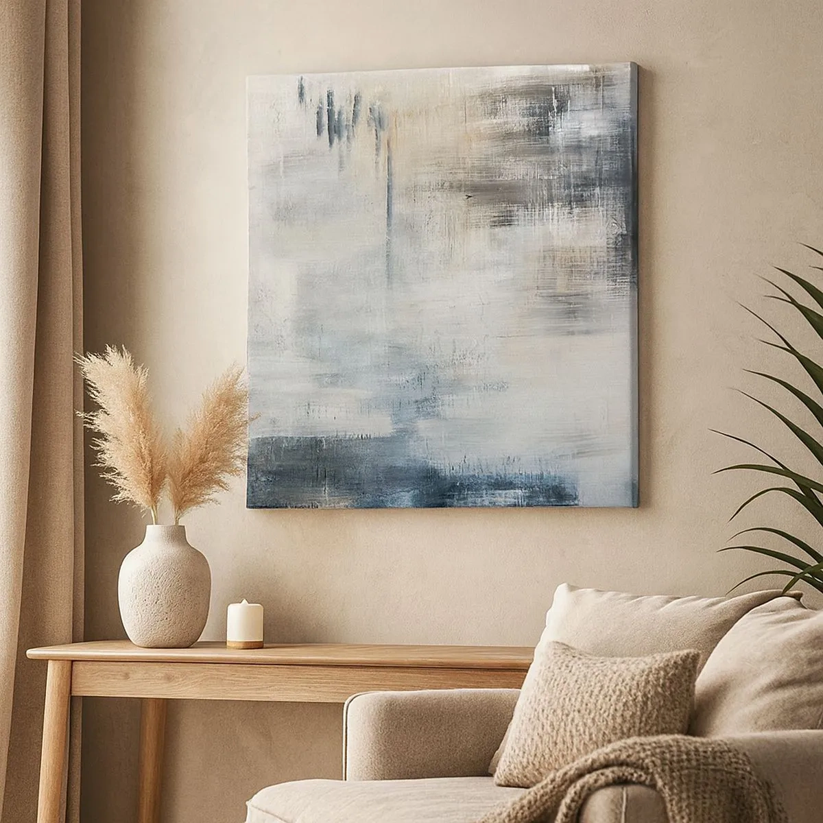 Vászonkép - A kék fátyol mögött - 30x30 cm